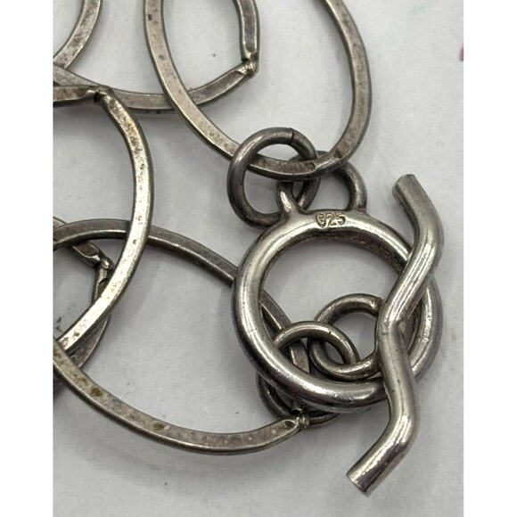 Sterling Silver & Abalone Shell Necklace 925 - Picture 5 of 6